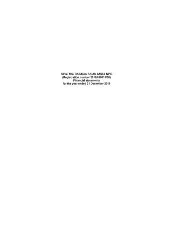 2019 Financial Statements